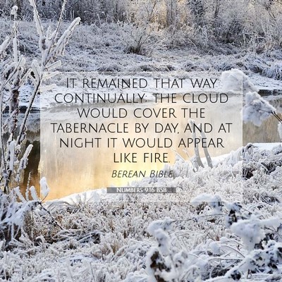 Picture 07 - Numbers 9:16 BSB - It remained that way continually; the cloud would - Bible Verse Picture