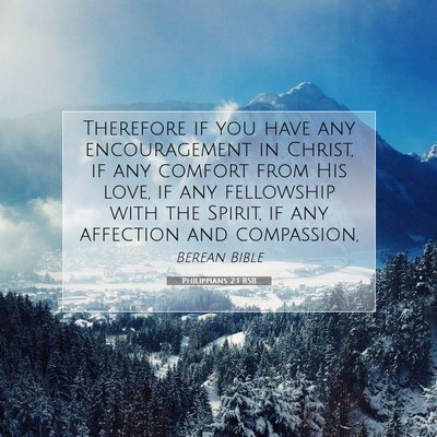 Picture 07 - Philippians 2:1 BSB - Therefore if you have any encouragement in - Bible Verse Picture