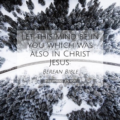 Picture 07 - Philippians 2:5 BSB - Let this mind be in you which was also in Christ - Bible Verse Picture