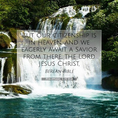 Picture 07 - Philippians 3:20 BSB - But our citizenship is in heaven, and we eagerly - Bible Verse Picture