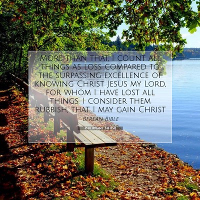 Picture 07 - Philippians 3:8 BSB - More than that, I count all things as loss - Bible Verse Picture