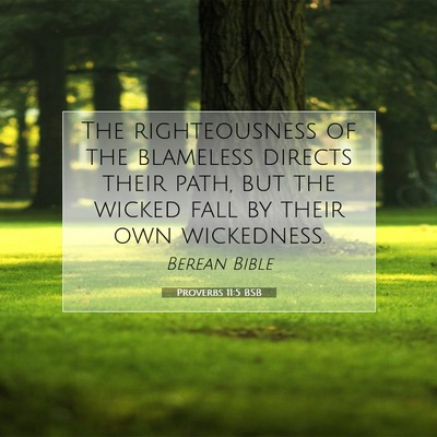 Picture 07 - Proverbs 11:5 BSB - The righteousness of the blameless directs their - Bible Verse Picture