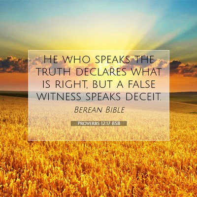 Picture 07 - Proverbs 12:17 BSB - He who speaks the truth declares what is right, - Bible Verse Picture