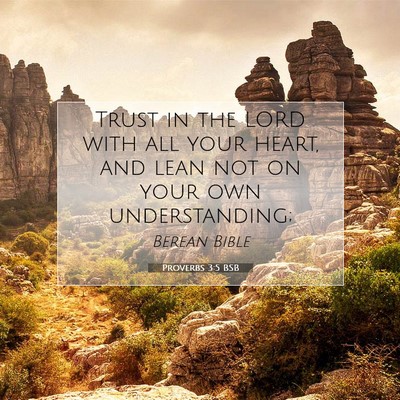 Picture 07 - Proverbs 3:5 BSB - Trust in the LORD with all your heart, and lean - Bible Verse Picture
