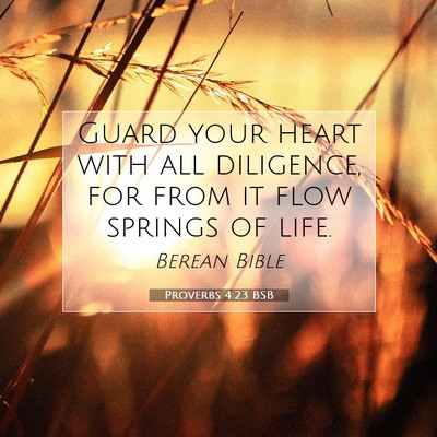 Picture 07 - Proverbs 4:23 BSB - Guard your heart with all diligence, for from it - Bible Verse Picture