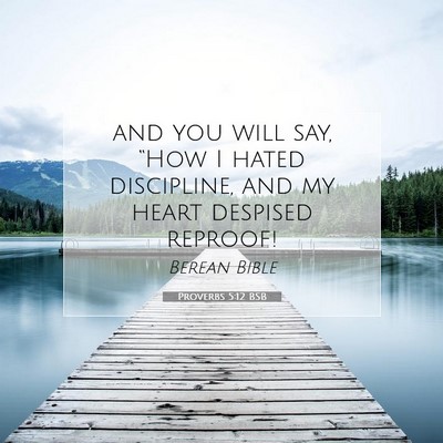 Picture 07 - Proverbs 5:12 BSB - and you will say, “How I hated discipline, and - Bible Verse Picture