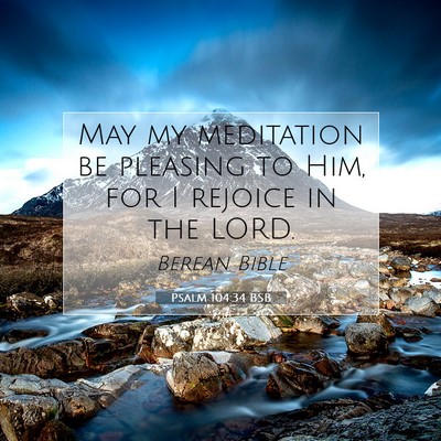 Picture 07 - Psalm 104:34 BSB - May my meditation be pleasing to Him, for I - Bible Verse Picture