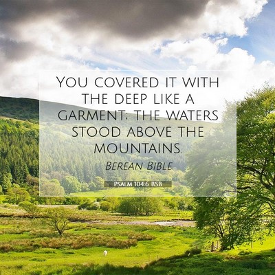 Picture 07 - Psalm 104:6 BSB - You covered it with the deep like a garment; the - Bible Verse Picture