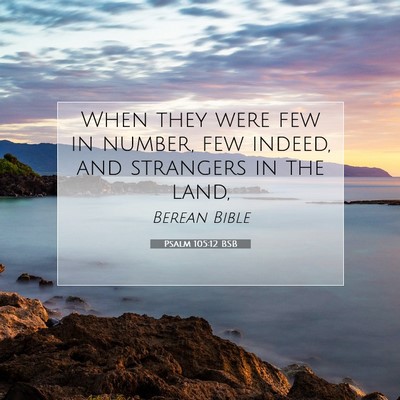 Picture 07 - Psalm 105:12 BSB - When they were few in number, few indeed, and - Bible Verse Picture