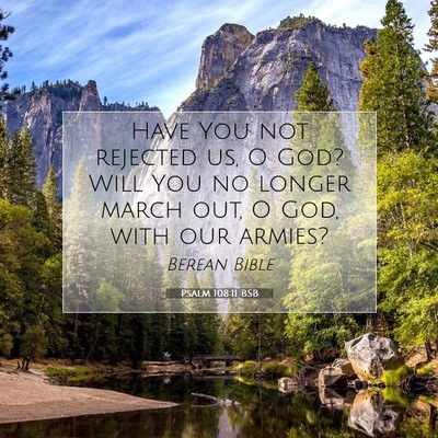 Picture 07 - Psalm 108:11 BSB - Have You not rejected us, O God? Will You no - Bible Verse Picture