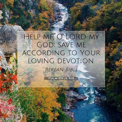 Picture 07 - Psalm 109:26 BSB - Help me, O LORD my God; save me according to Your - Bible Verse Picture