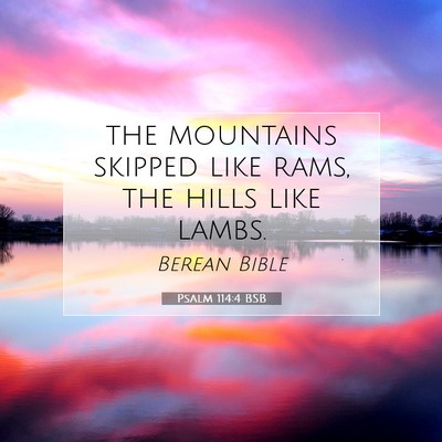 Picture 07 - Psalm 114:4 BSB - the mountains skipped like rams, the hills like - Bible Verse Picture