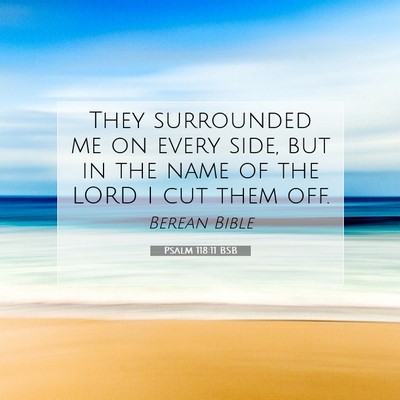 Picture 07 - Psalm 118:11 BSB - They surrounded me on every side, but in the name - Bible Verse Picture