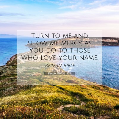 Picture 07 - Psalm 119:132 BSB - Turn to me and show me mercy, as You do to those - Bible Verse Picture