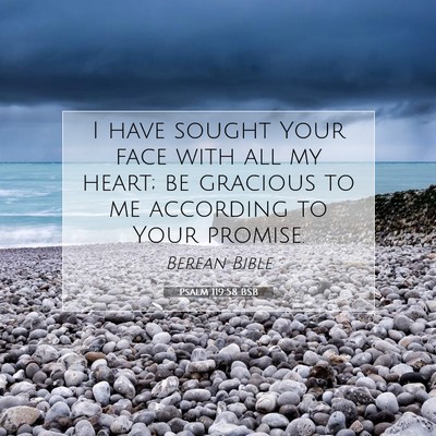 Picture 07 - Psalm 119:58 BSB - I have sought Your face with all my heart; be - Bible Verse Picture