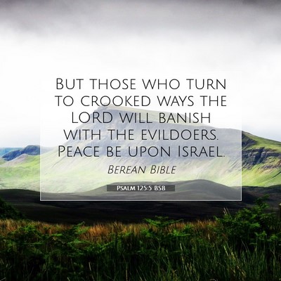Picture 07 - Psalm 125:5 BSB - But those who turn to crooked ways the LORD will - Bible Verse Picture