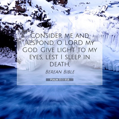Picture 07 - Psalm 13:3 BSB - Consider me and respond, O LORD my God. Give - Bible Verse Picture