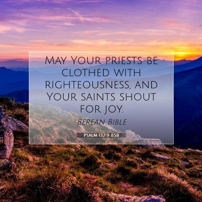 Picture 07 - Psalm 132:9 BSB - May Your priests be clothed with righteousness, - Bible Verse Picture