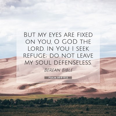 Picture 07 - Psalm 141:8 BSB - But my eyes are fixed on You, O GOD the Lord. In - Bible Verse Picture