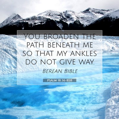 Picture 07 - Psalm 18:36 BSB - You broaden the path beneath me so that my ankles - Bible Verse Picture