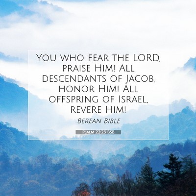 Picture 07 - Psalm 22:23 BSB - You who fear the LORD, praise Him! All - Bible Verse Picture