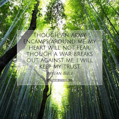 Picture 07 - Psalm 27:3 BSB - Though an army encamps around me, my heart will - Bible Verse Picture