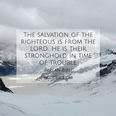 Picture 07 - Psalm 37:39 BSB - The salvation of the righteous is from the LORD; - Bible Verse Picture