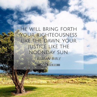 Picture 07 - Psalm 37:6 BSB - He will bring forth your righteousness like the - Bible Verse Picture
