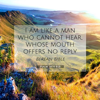 Picture 07 - Psalm 38:14 BSB - I am like a man who cannot hear, whose mouth - Bible Verse Picture