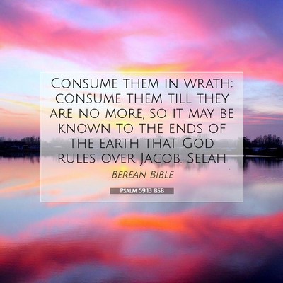 Picture 07 - Psalm 59:13 BSB - Consume them in wrath; consume them till they are - Bible Verse Picture