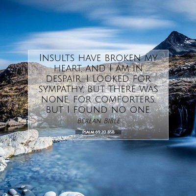 Picture 07 - Psalm 69:20 BSB - Insults have broken my heart, and I am in - Bible Verse Picture
