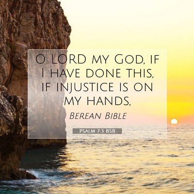 Picture 07 - Psalm 7:3 BSB - O LORD my God, if I have done this, if injustice - Bible Verse Picture