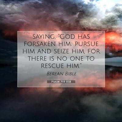 Picture 07 - Psalm 71:11 BSB - saying, “God has forsaken him; pursue him and - Bible Verse Picture