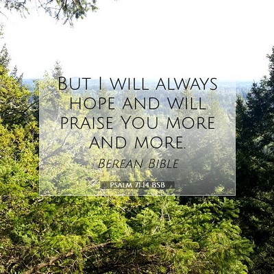Picture 07 - Psalm 71:14 BSB - But I will always hope and will praise You more - Bible Verse Picture