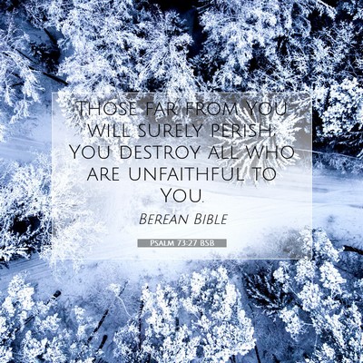 Picture 07 - Psalm 73:27 BSB - Those far from You will surely perish; You - Bible Verse Picture