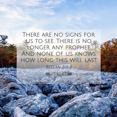 Picture 07 - Psalm 74:9 BSB - There are no signs for us to see. There is no - Bible Verse Picture