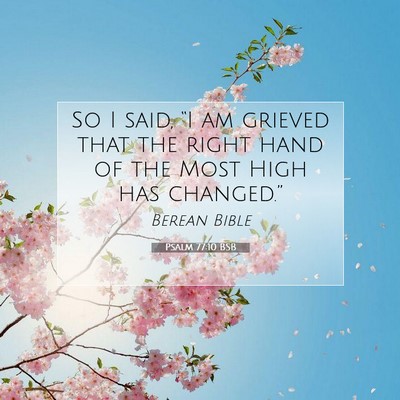Picture 07 - Psalm 77:10 BSB - So I said, “I am grieved that the right hand of - Bible Verse Picture
