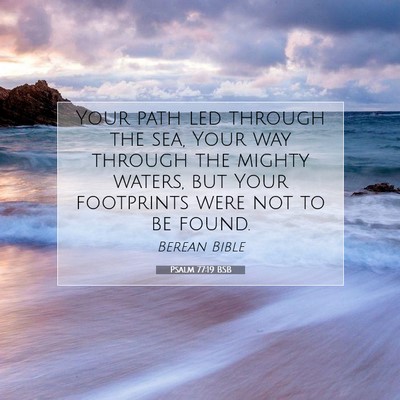 Picture 07 - Psalm 77:19 BSB - Your path led through the sea, Your way through - Bible Verse Picture