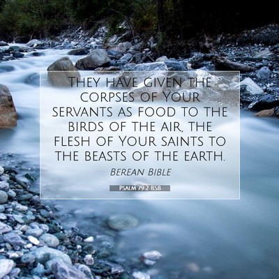 Picture 07 - Psalm 79:2 BSB - They have given the corpses of Your servants as - Bible Verse Picture