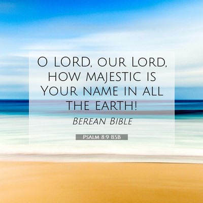 Picture 07 - Psalm 8:9 BSB - O LORD, our Lord, how majestic is Your name in - Bible Verse Picture