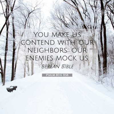 Picture 07 - Psalm 80:6 BSB - You make us contend with our neighbors; our - Bible Verse Picture