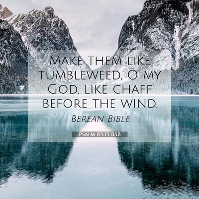 Picture 07 - Psalm 83:13 BSB - Make them like tumbleweed, O my God, like chaff - Bible Verse Picture