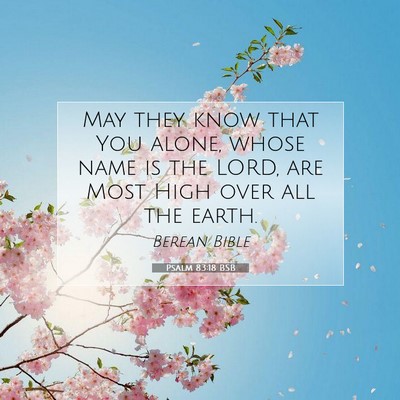 Picture 07 - Psalm 83:18 BSB - May they know that You alone, whose name is the - Bible Verse Picture