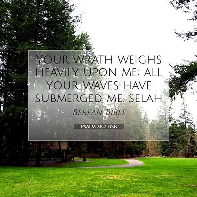Picture 07 - Psalm 88:7 BSB - Your wrath weighs heavily upon me; all Your waves - Bible Verse Picture