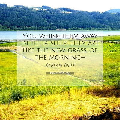 Picture 07 - Psalm 90:5 BSB - You whisk them away in their sleep; they are like - Bible Verse Picture