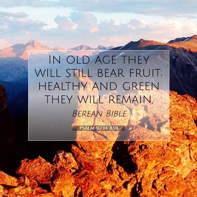 Picture 07 - Psalm 92:14 BSB - In old age they will still bear fruit; healthy - Bible Verse Picture
