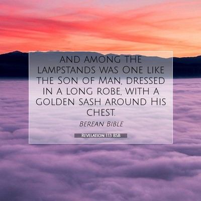 Picture 07 - Revelation 1:13 BSB - and among the lampstands was One like the Son of - Bible Verse Picture