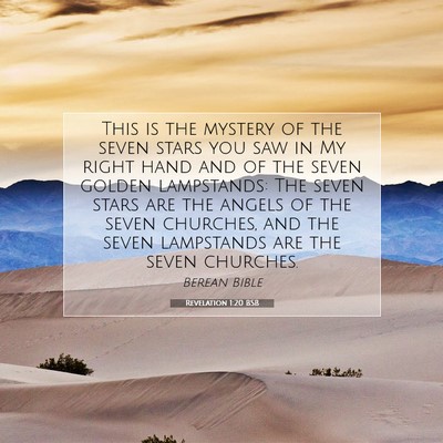 Picture 07 - Revelation 1:20 BSB - This is the mystery of the seven stars you saw in - Bible Verse Picture