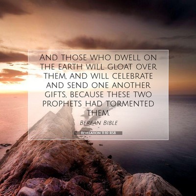 Picture 07 - Revelation 11:10 BSB - And those who dwell on the earth will gloat over - Bible Verse Picture