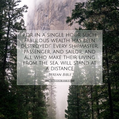 Picture 07 - Revelation 18:17 BSB - For in a single hour such fabulous wealth has - Bible Verse Picture